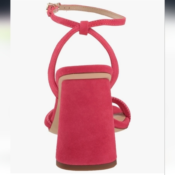 Sam Edelman Kia Fuschia Suede Heeled Sandals Retail $140 Sz 9 - Picture 4 of 16